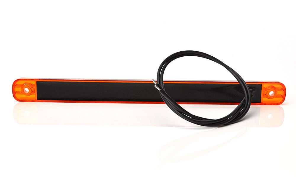 Strands Sidomarkering Orange Slim 9 LED,9-36V IP68. E-merket.