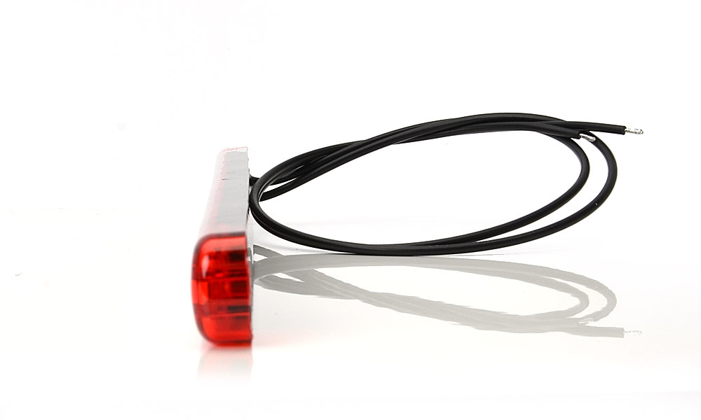 Strands posisjonslys Rødt Slim 9 LED, 9-36V IP68. E-merket.