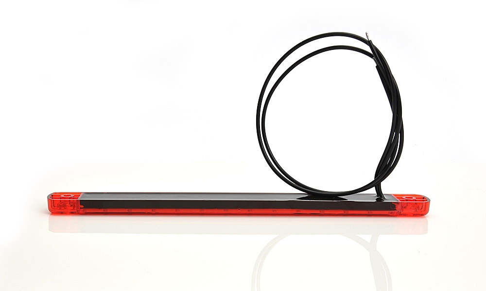 Strands posisjonslys Rødt Slim 9 LED, 9-36V IP68. E-merket.