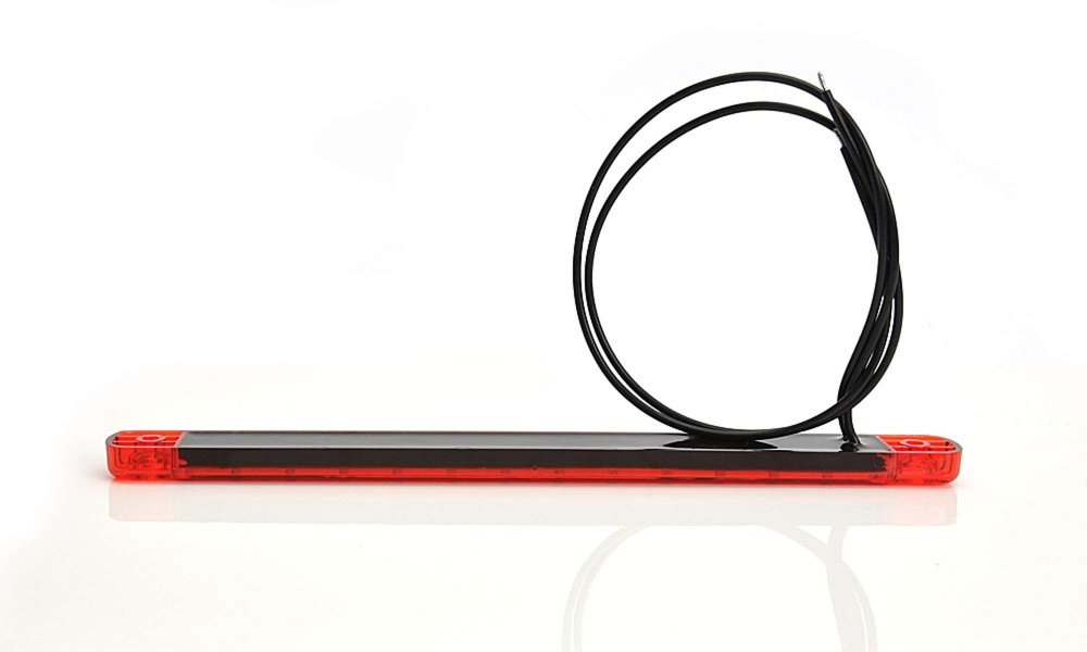 Strands posisjonslys Rødt Slim 9 LED, 9-36V IP68. E-merket.