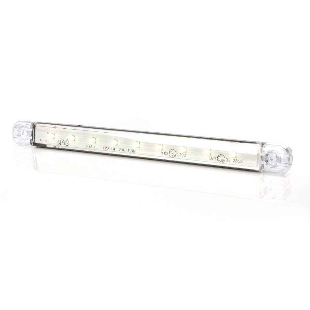 Strands Positionslys Vit Slim 9 LED, 9-36V IP68. E-merket.