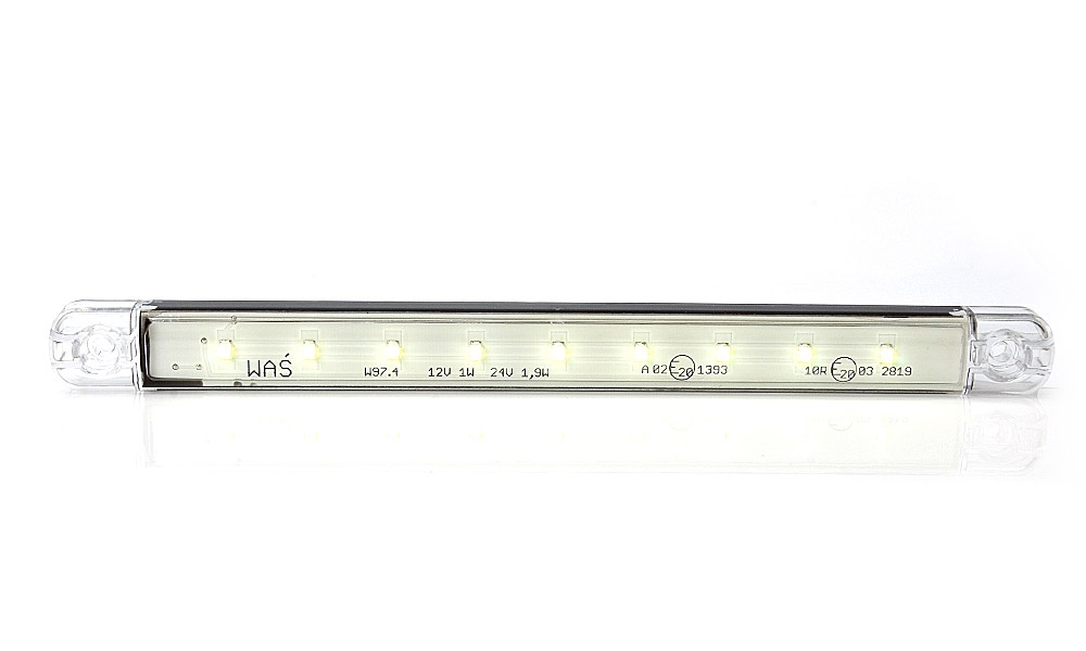 Strands Positionslys Vit Slim 9 LED, 9-36V IP68. E-merket.