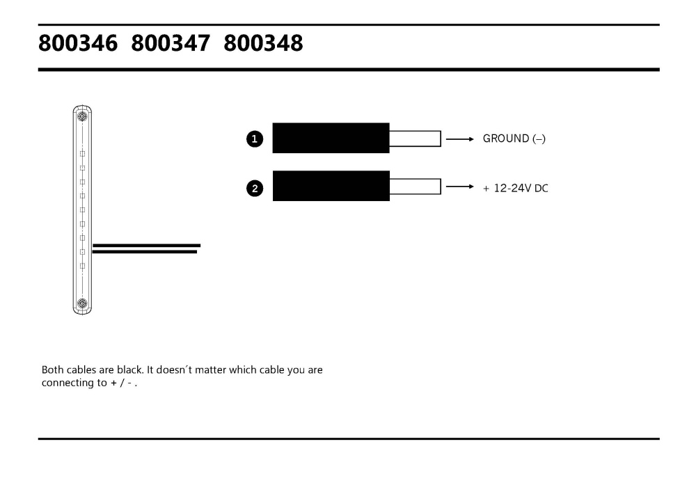 Strands Positionslys Vit Slim 9 LED, 9-36V IP68. E-merket.