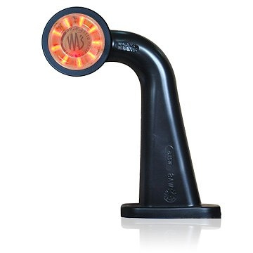 Strands Gummiarm Høyre, Hvit/Rød LED Klarglass. E-merket 12-24V