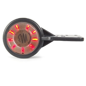 Strands Gummiarm Hvit/Rød LED M. Flatt, Klarglass. E-merket 12-24V