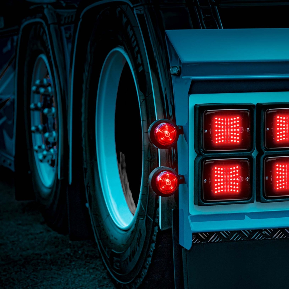 Strands Dark Knight Viking Positionslys 6 LED, Rød