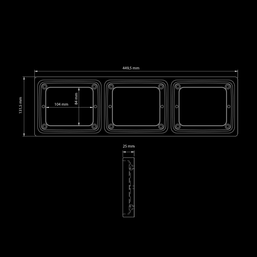 Strands Ize LED-ramme 3Xsquare