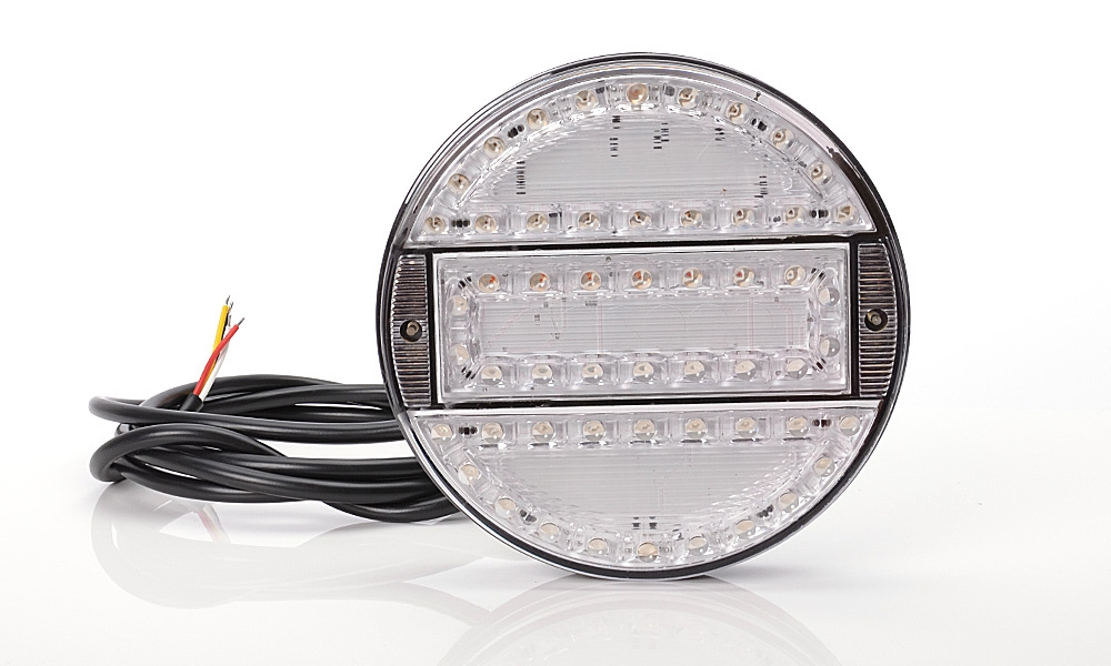 Strands Rund LED 3 Kamre 12-24V, 142mm Diameter Klar Linse