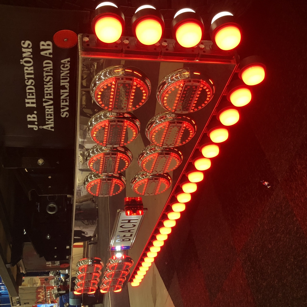 Strands Rund LED 3 Kamre 12-24V, 142mm Diameter Klar Linse