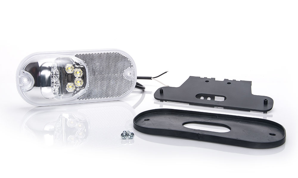 Strands posisjonslys Hvit 12-24V DC