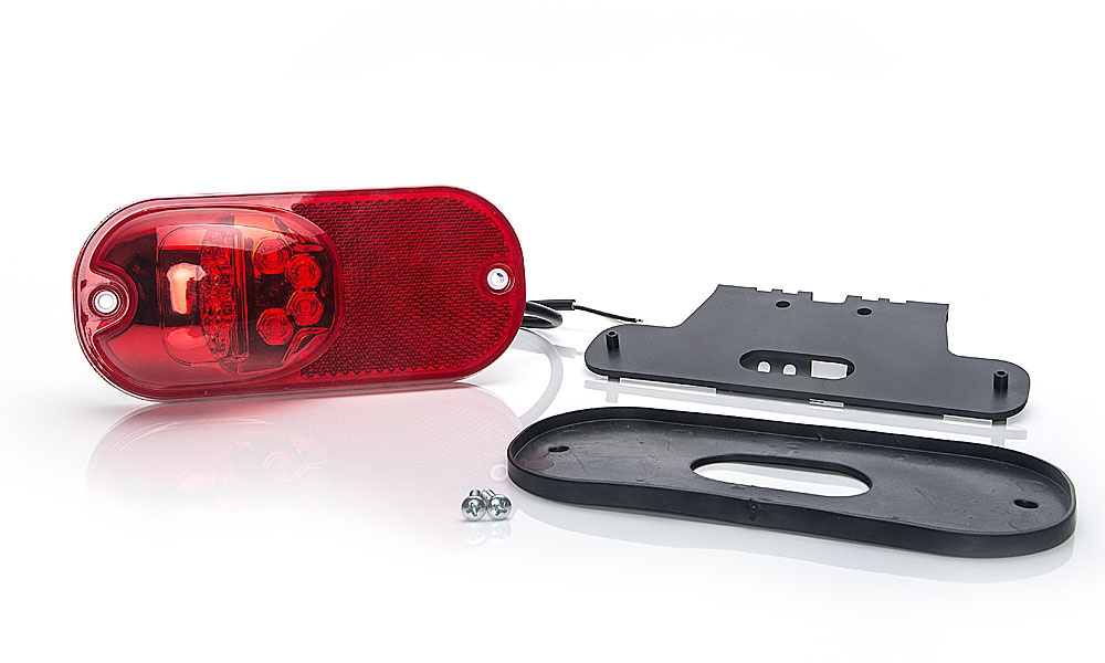 Strands posisjonslys Rødt 12-24V DC