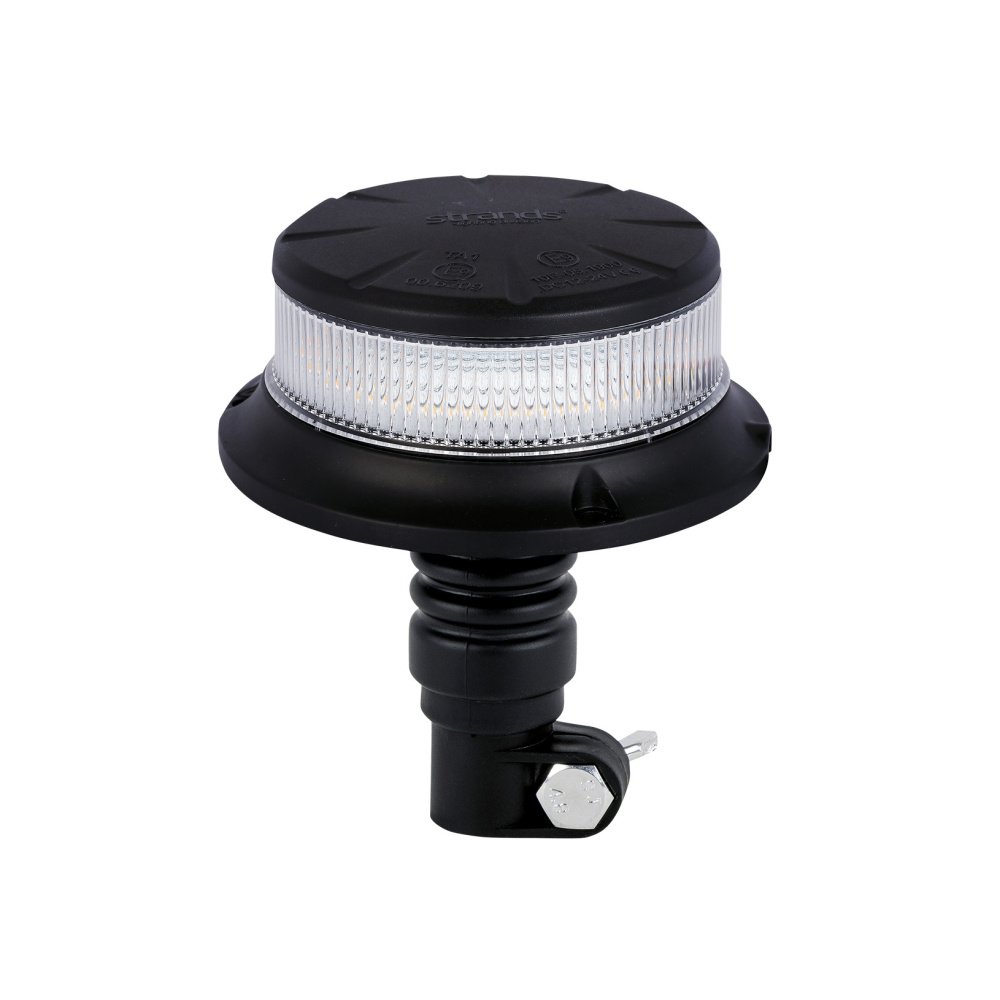 Strands roterende varsellampe oransje LED/stangmontering