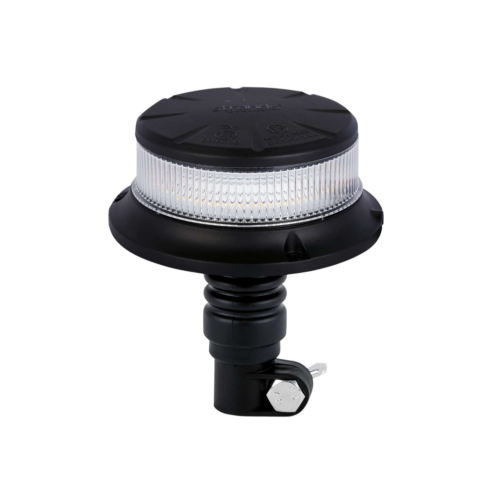 Strands roterende varsellampe oransje LED/stangmontering