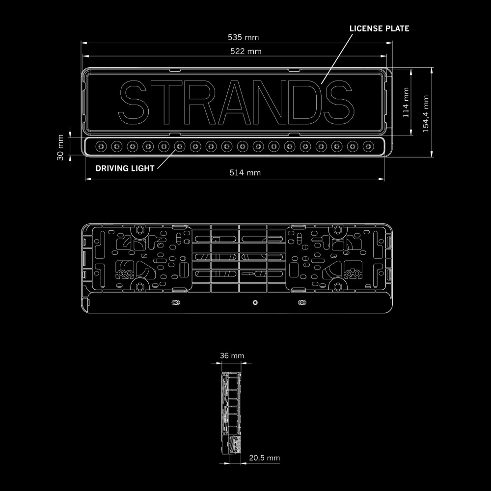 Strands NUUK E-Line Black LED Bar 20