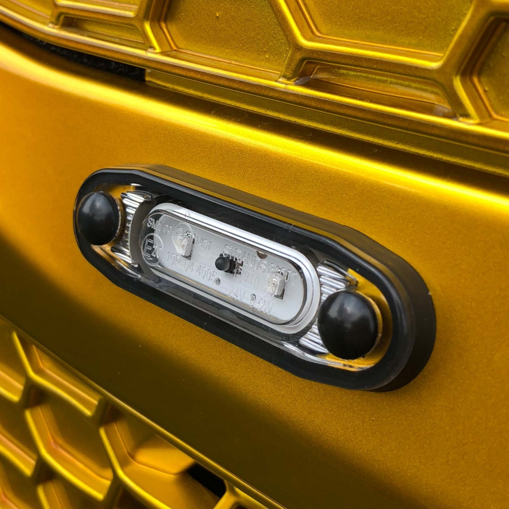 Strands Pos.Lys Sld Hvit LED, Hvitt Glass.,79X26Mm 5M Kabel