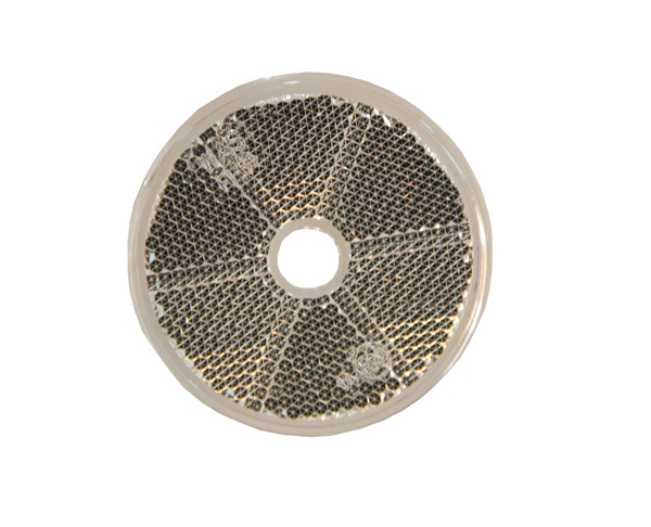 Strands Reflex Hvit Rund 60Mm Med Hull. 4-Pakning, E-Merket.