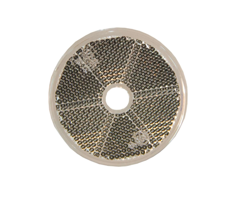 Strands Reflex Hvit Rund 60Mm Med Hull. 4-Pakning, E-Merket.