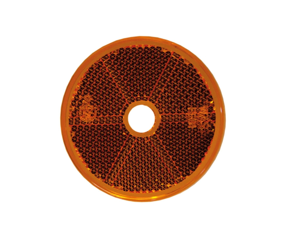 Strands Reflex Orange Rund 60Mm M. Hål 4-Pack, E-merket.