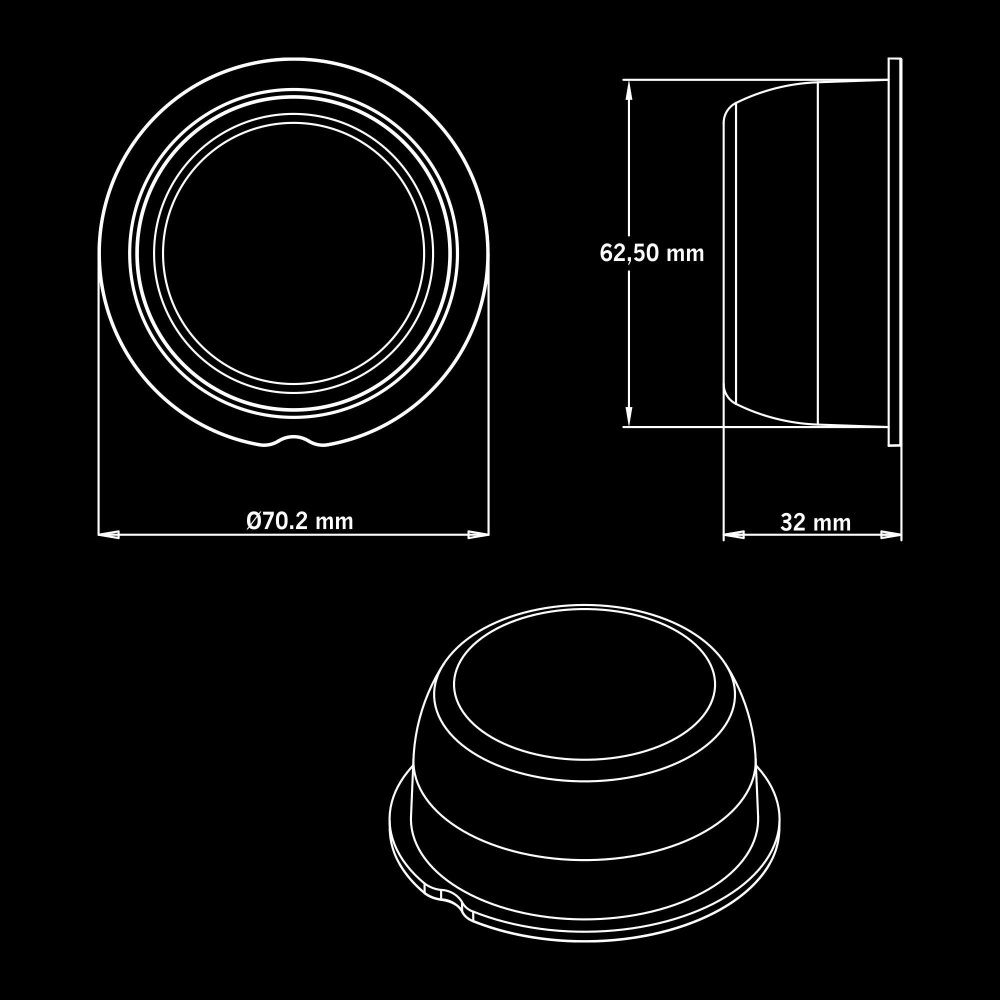 Strands Viking Super Dark Positionslys Hvit