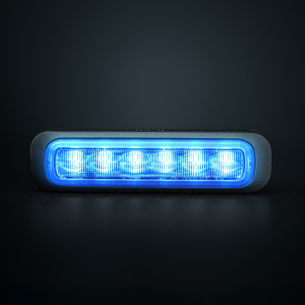 Strands Dark Knight Riktat Blixtlys Blue 6 LED