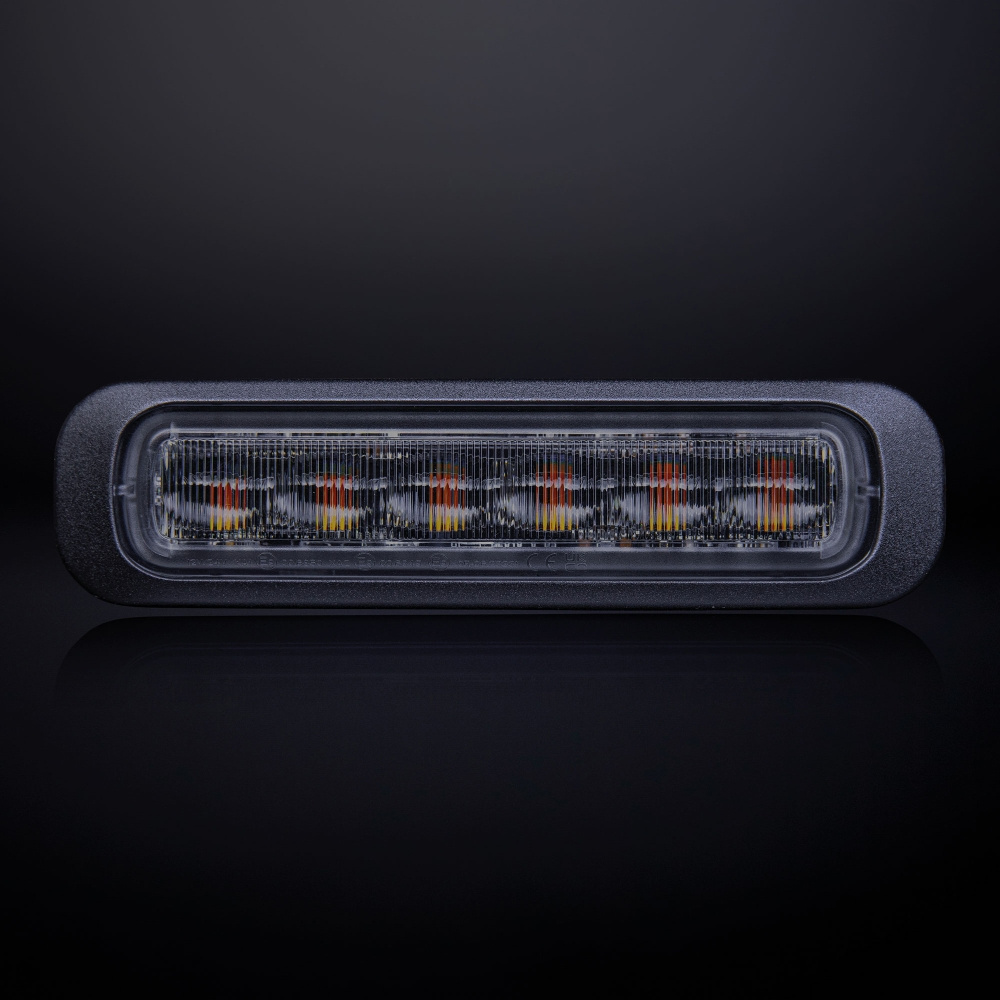 Strands Dark Knight Riktat Blixtlys Oransje 6 LED Mørktonet Linse