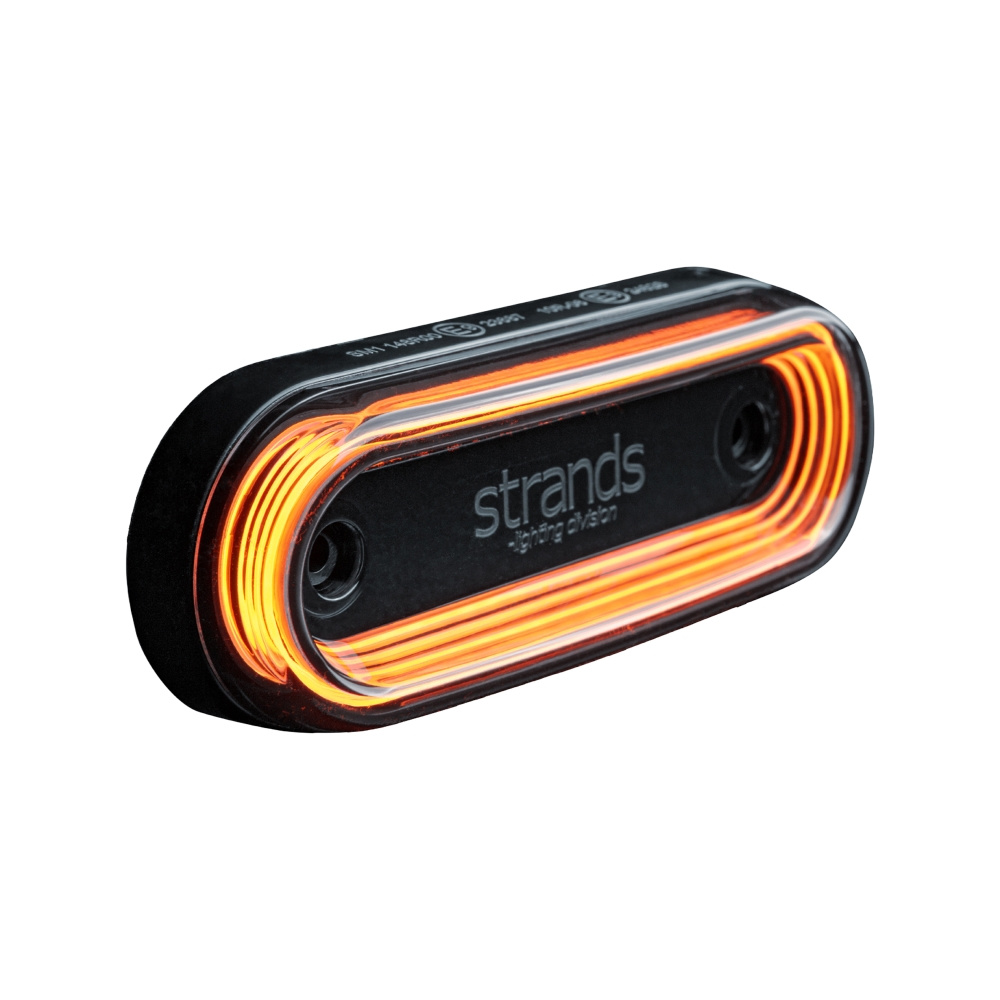 Strands FOR9T Gravity sidemarkeringslys, amber, 10-40V, 2,5 m kabel