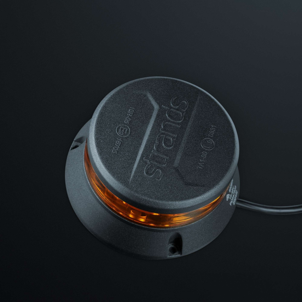 Strands roterende varsellampe LED planmontering