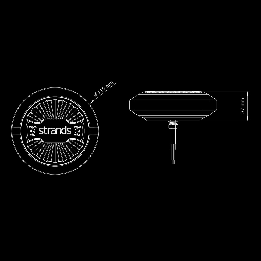 Strands Firefly Summer Glow Roterende Varsellys 110Mm Planmontering