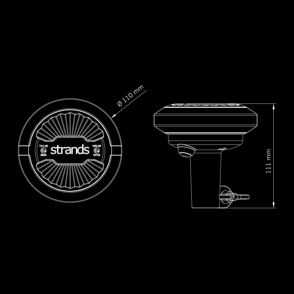 Strands Firefly Summer Glow Roterende Varsellys 110Mm Stangmontering