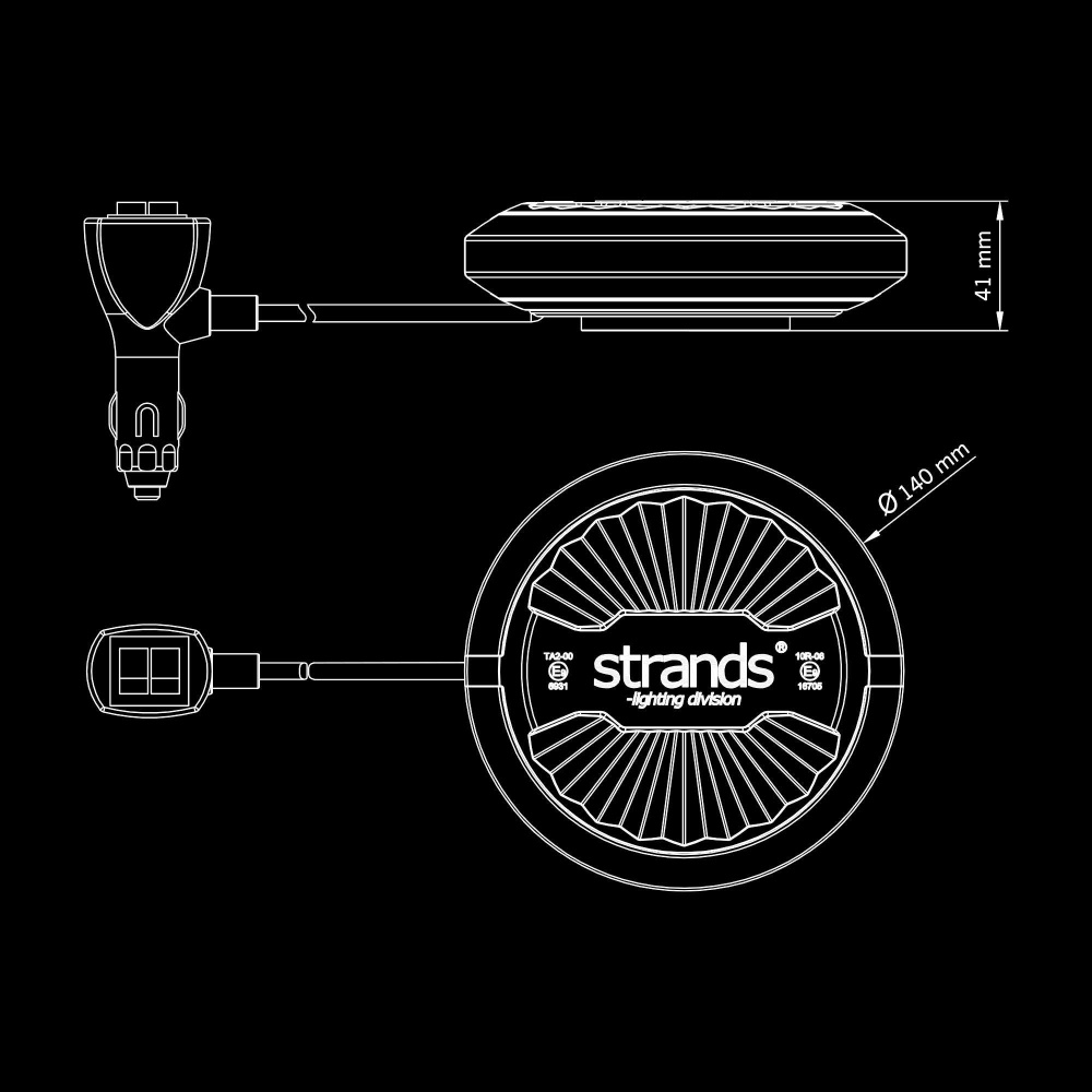 Strands Firefly Summer Glow Roterende Varsellys 140Mm Magnet/Tobakkplugg