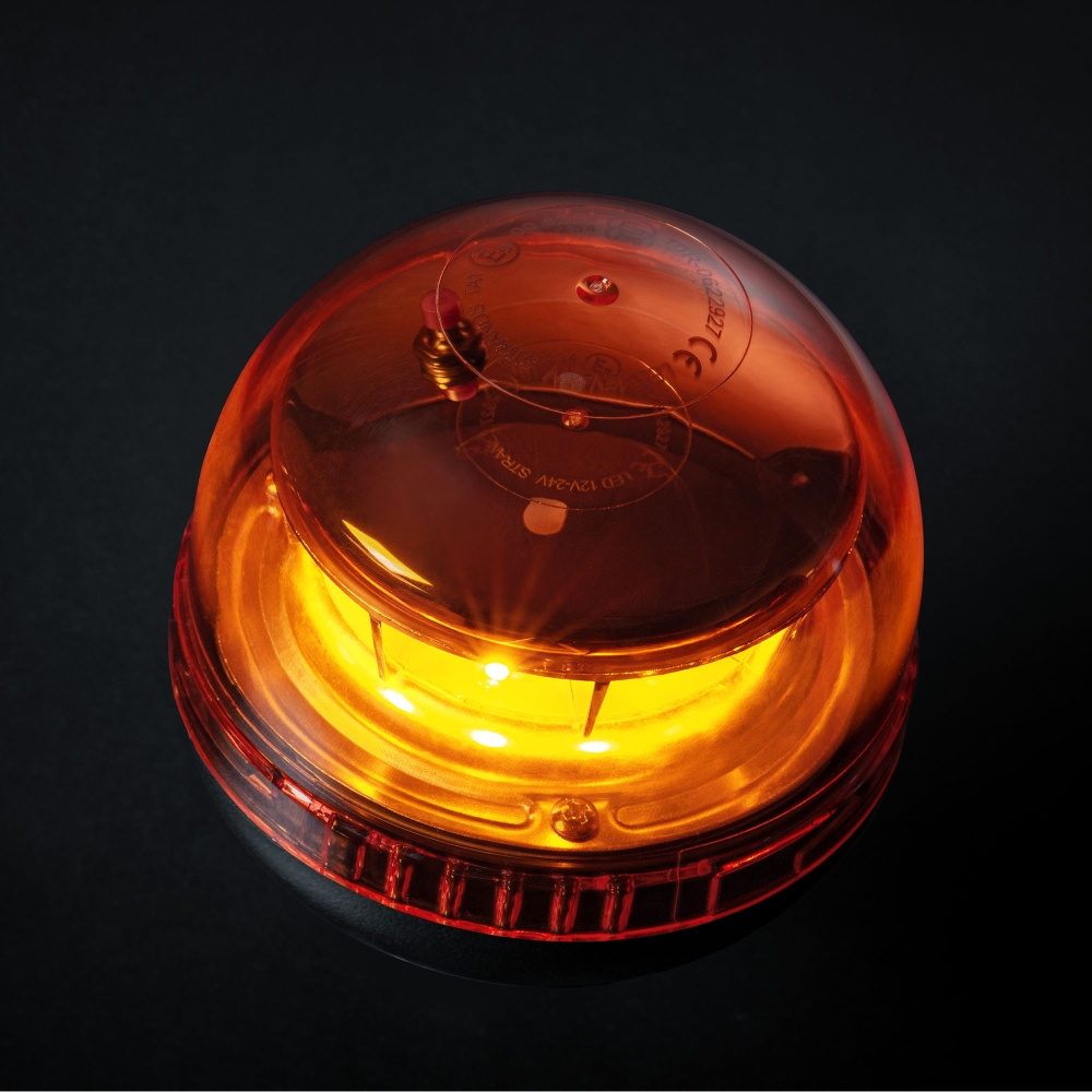 Strands Big Energy Roterende Varsellys Oransje Linse Stangmontering