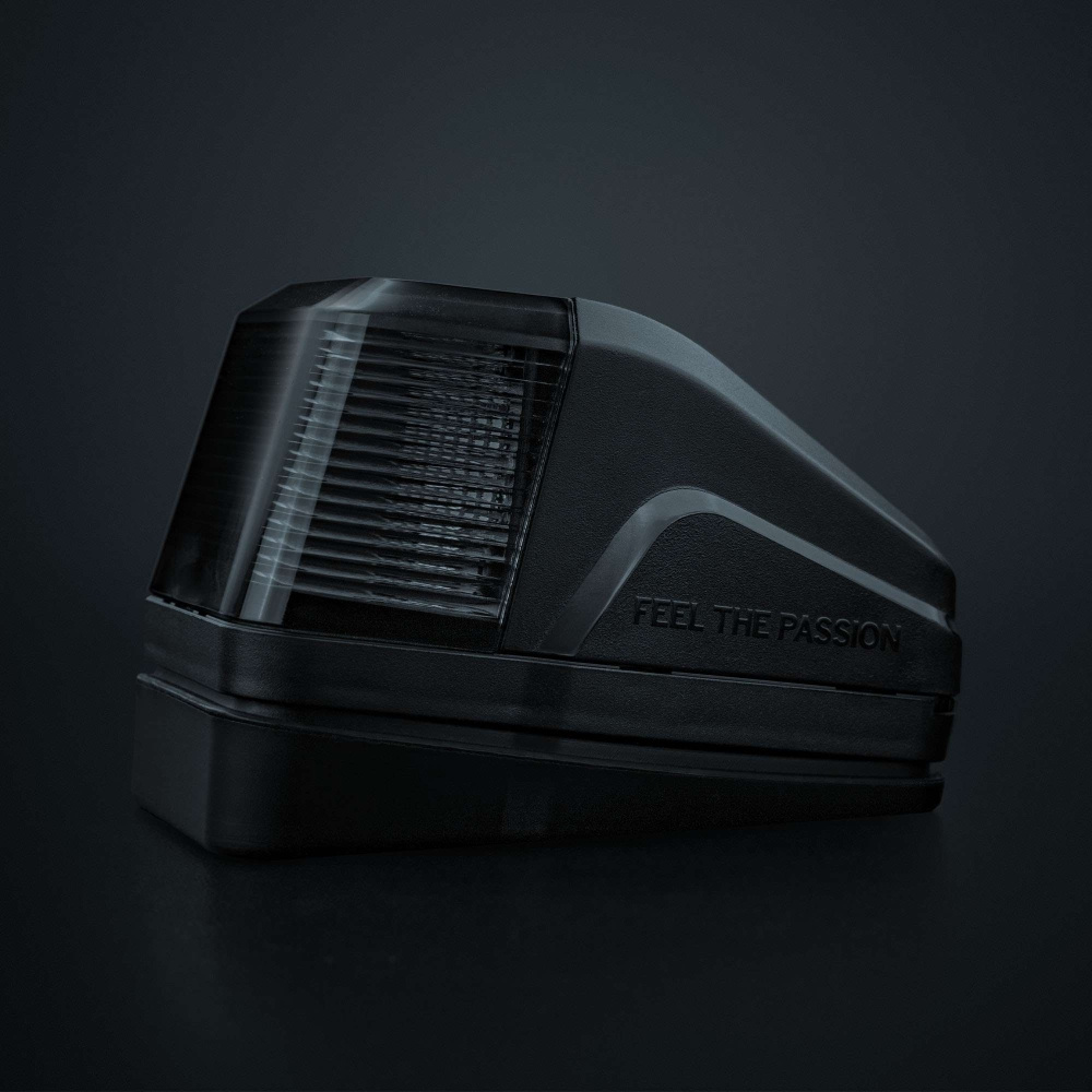 Strands IZE LED taklampe, hvit/amber, varsellys, mørk linse