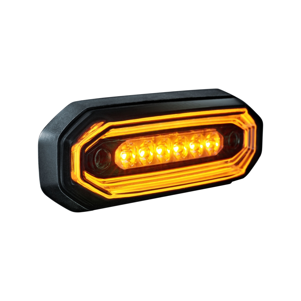 Strands FOR9T Aura varsellys, 6 LED, ravfarget, mørkt linse