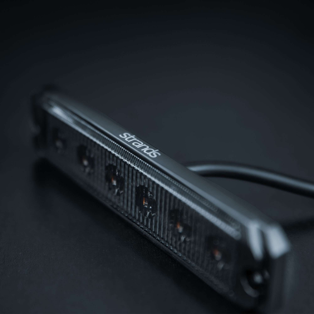 Strands Dark Knight SM6 varsellys, 6 LED, retningsbestemt, mørk linse