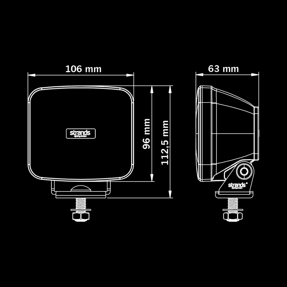 Strands IZE LED OG arbeidslampe 42W, 1 m kabel