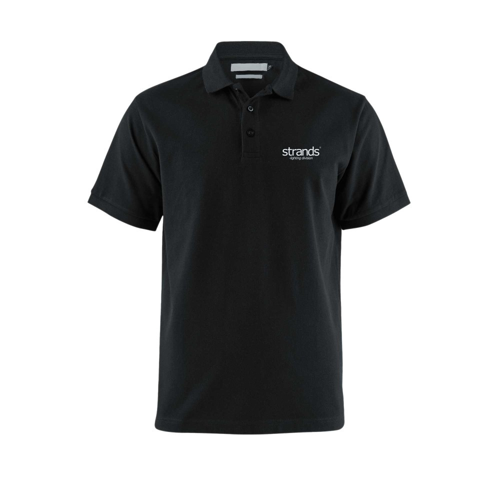 Strands polo T-skjorte med knapper, str. S-4XL