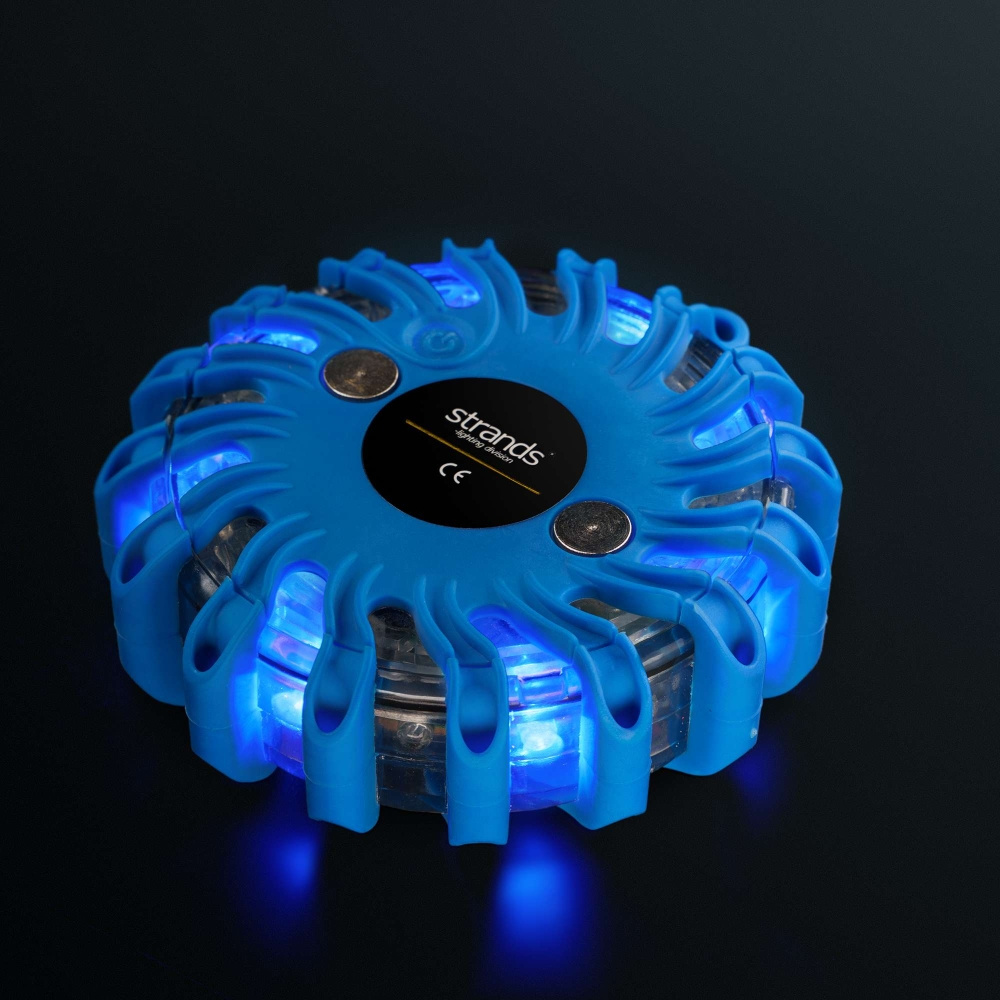 Strands Varslings/Riktet Blinklys Kugle Blå LED