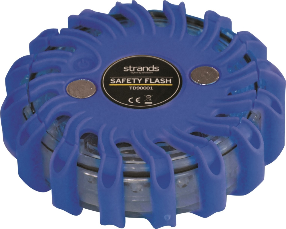 Strands Varsel/Riktet Blinkende Lysball Blå LED, 6-Pack I Veske