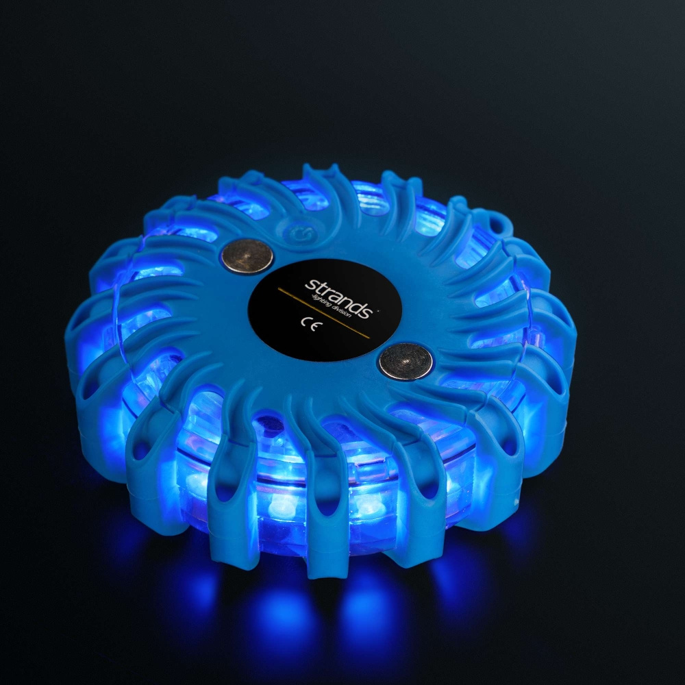 Strands Varsel/Riktet Blinkende Lysball Blå LED, 6-Pack I Veske