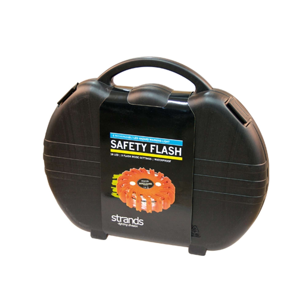 Strands Varning/Riktet Blinklys Kule Oransje LED, 6-Pakning