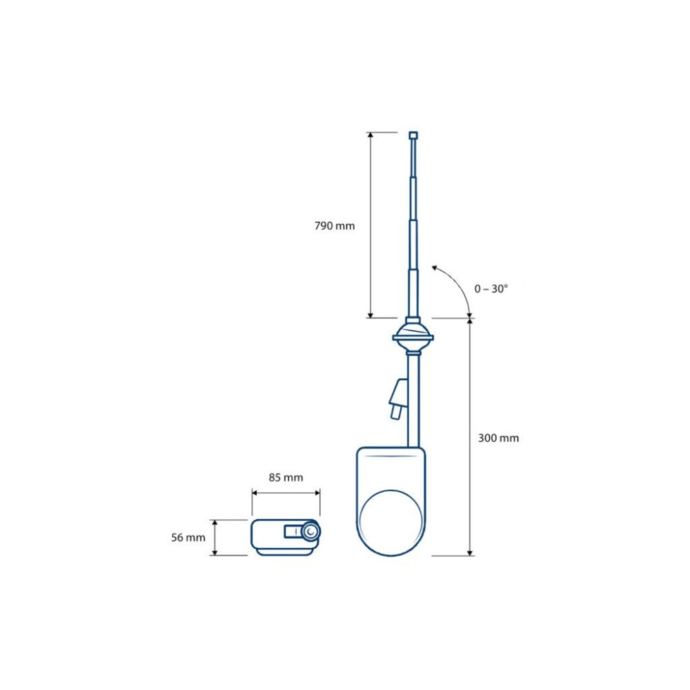 Blaupunkt Autojet 25, krom elantenne