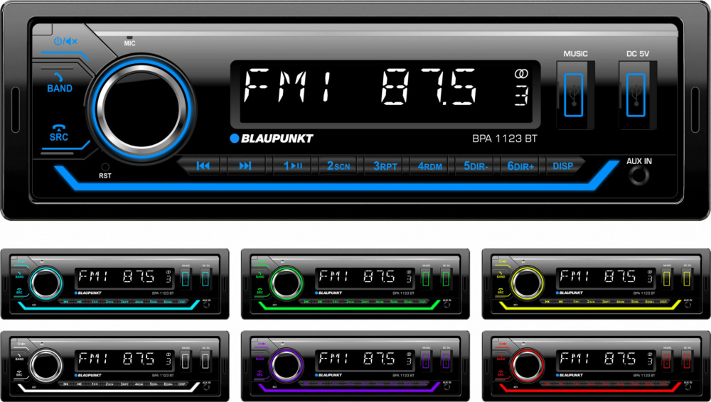 Blaupunkt BPA 1123 BT, prisgunstig bilstereo med Bluetooth og 3 par lavnivåutganger