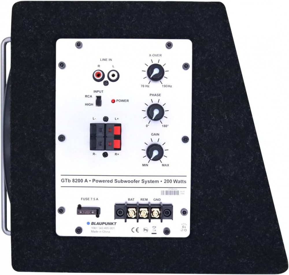 Blaupunkt GTb 8200 A, 1x8 tommers aktiv basskasse