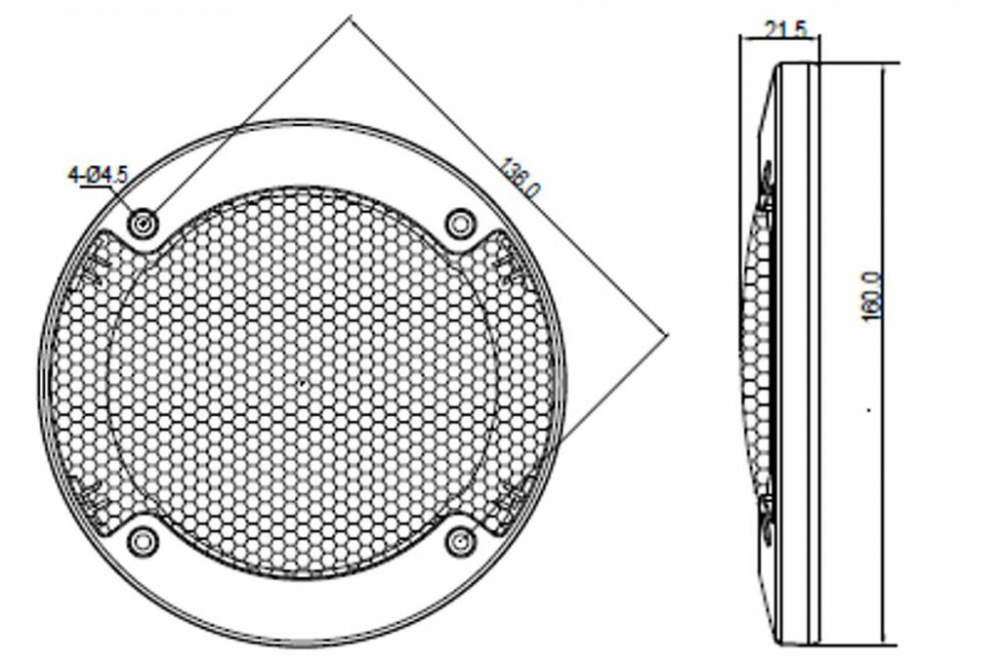 Blaupunkt ICx 542, 5.25-tommers koaksialhøyttaler