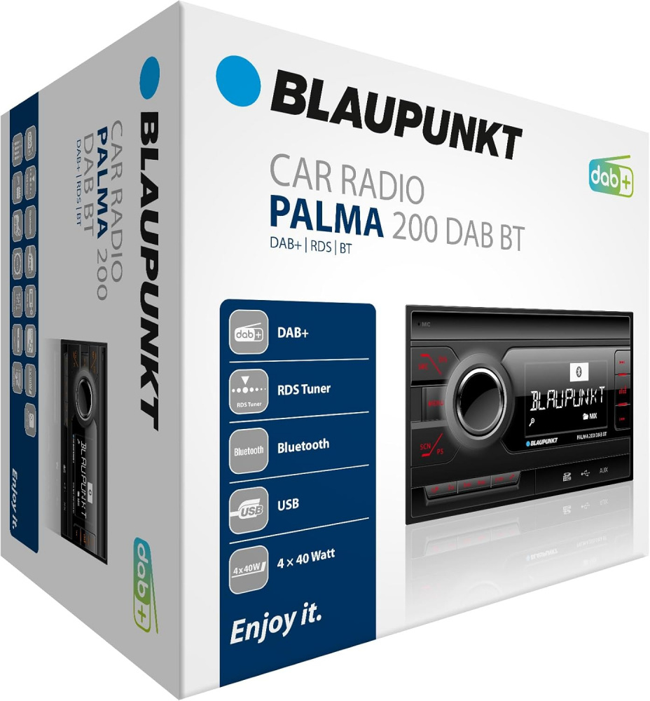 Blaupunkt Palma 200 DAB BT, 2-DIN med Bluetooth