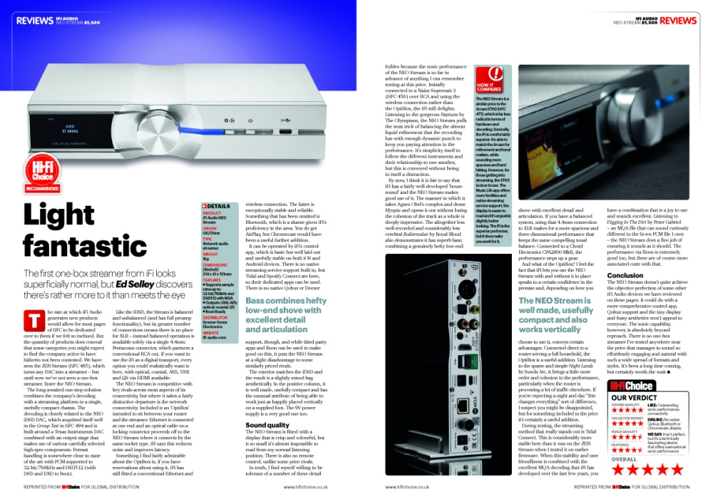 iFi Audio NEO Stream, nettverksavspiller med Tidal Connect, Roon & AirPlay