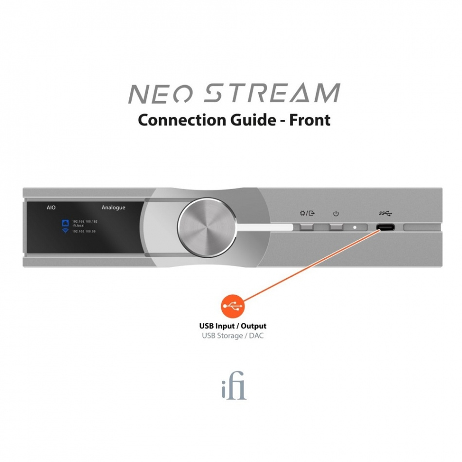 iFi Audio NEO Stream, nettverksavspiller med Tidal Connect, Roon & AirPlay