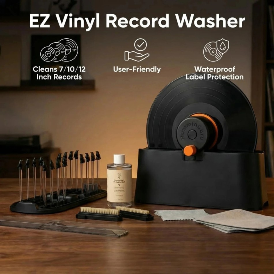 HumminGuru EZ Vinyl Record Washer, manuell platevasker