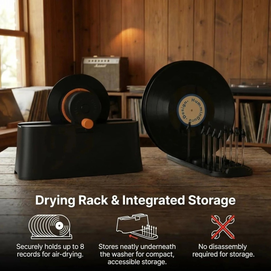 HumminGuru EZ Vinyl Record Washer, manuell platevasker