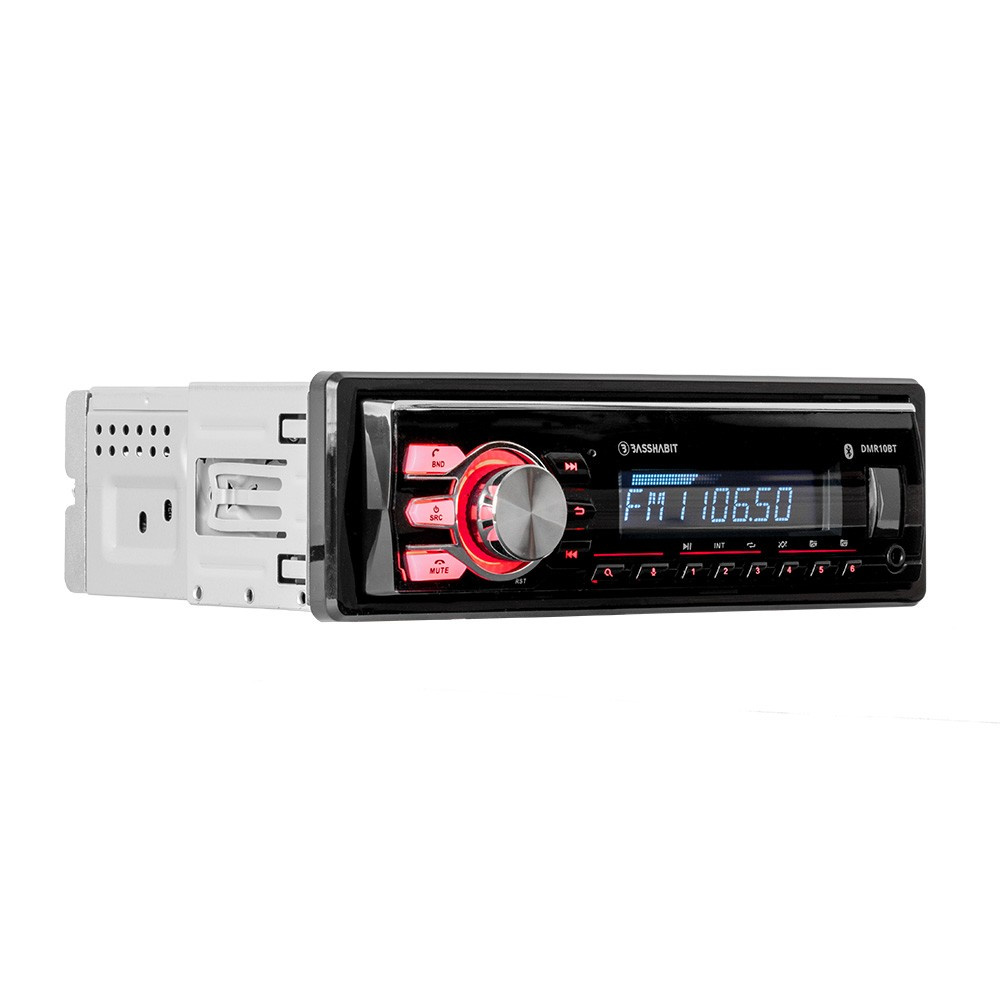 Bass Habit DMR10BT, bilstereo med Bluetooth, AUX, USB og 2 par lavnivå
